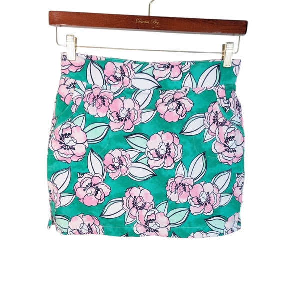 crown & ivy Pants - Crown & Ivy Green & Pink Floral Essential Mini Skirt Skort